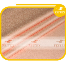 FEITEX peach color African jacquard fabric dyed 100% cotton guinea brocade damask shadda